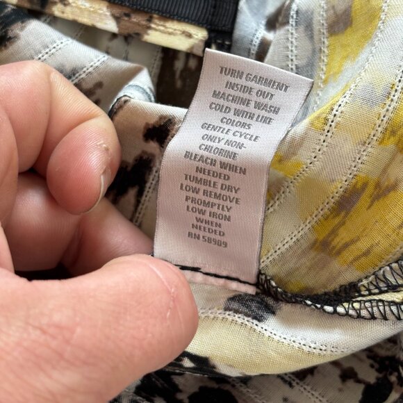 Allison Daley Top Plus Size 2X Patchwork Animal Button Up Lace Boho Chic 18653 - Picture 7 of 8